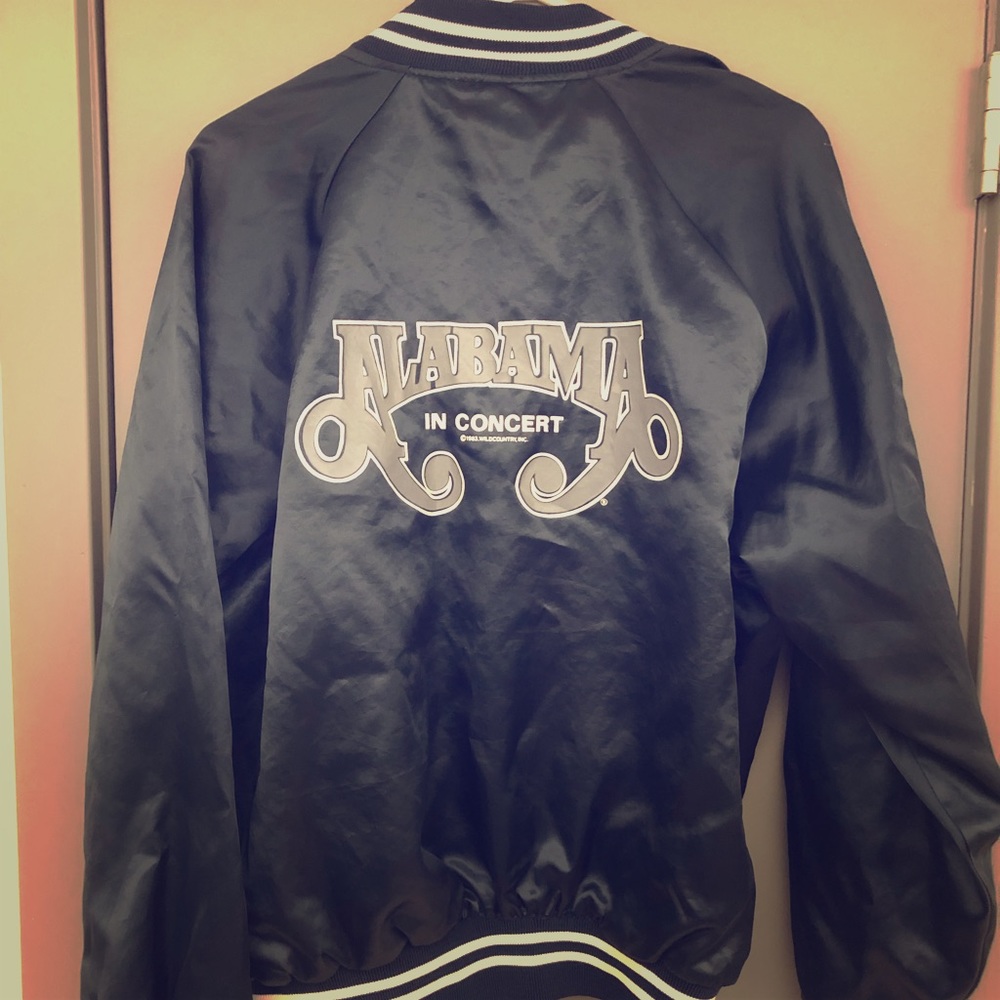 Vintage Alabama Country Band Satin Bomber Jacket